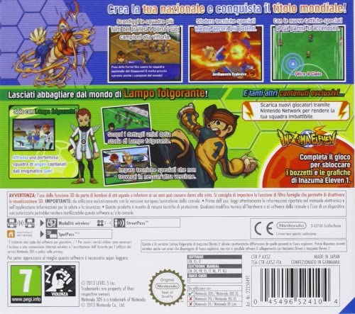 Inazuma Eleven 3 Lampo Folgorante Nintendo 3Ds 2Ds Nuovo Gioco Ita Sigillato