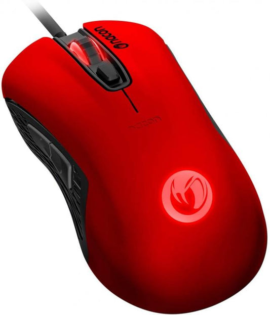 Nacon Gaming Mouse Ottico Wired Gm-110 Rosso 6 Pulsanti Windows Pc Console Gioco