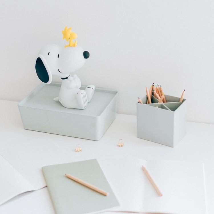 Lampada Da Tavolo Snoopy 3D Luce Notturna Ricaricabile Usb-C O Batterie Aaa