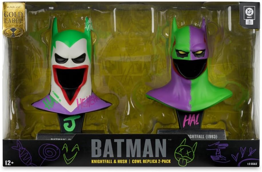 McFarlane Gold Label Collection DC Direct - Batman Knightfall & Hush: Cowl Replica (2 Pack) 20 cm PVC Figure