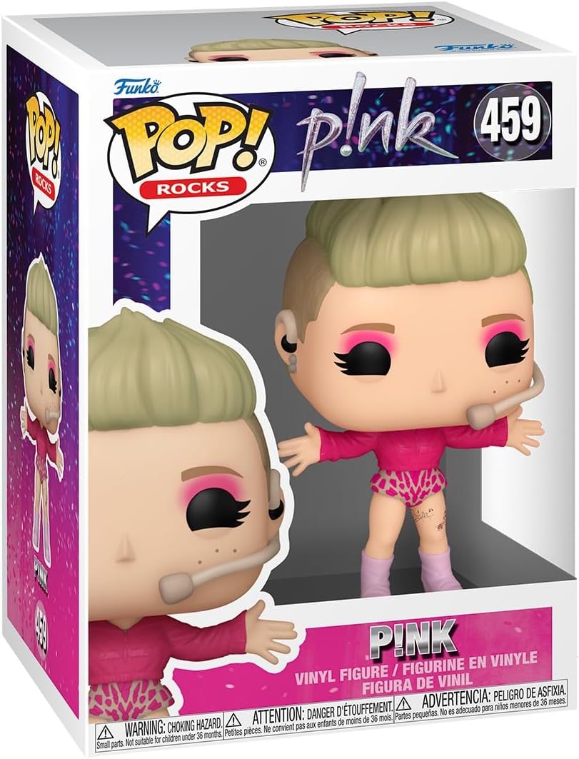 Funko Pop ! Rocks - P!nk (459) Pink Vinyl Figure Trustfall Tour Music 9cm