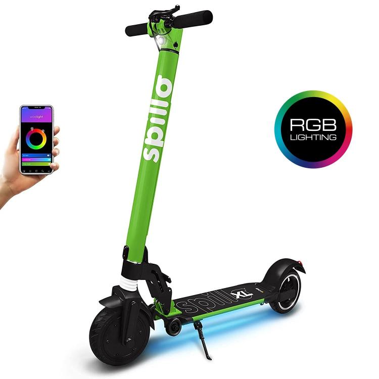The One Spillo Xl 350W Monopattino 8,5" Led Scooter Elettrico Pieghevole Lime