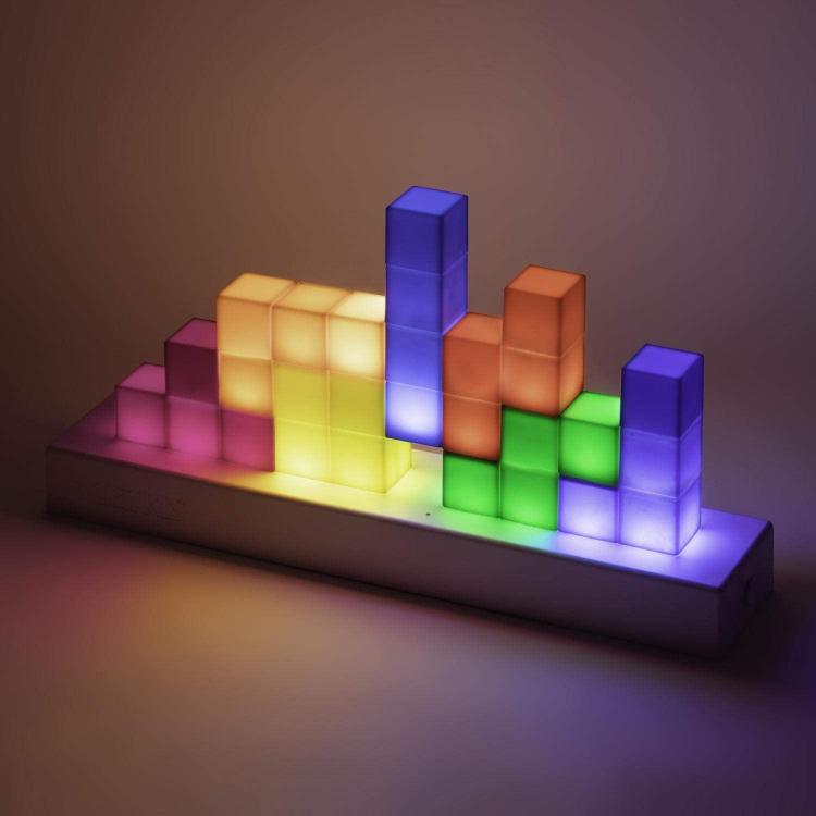 Paladone Lampada Tetris Icons Multicolore Plastica 3D Gaming Moderno Led Rgb