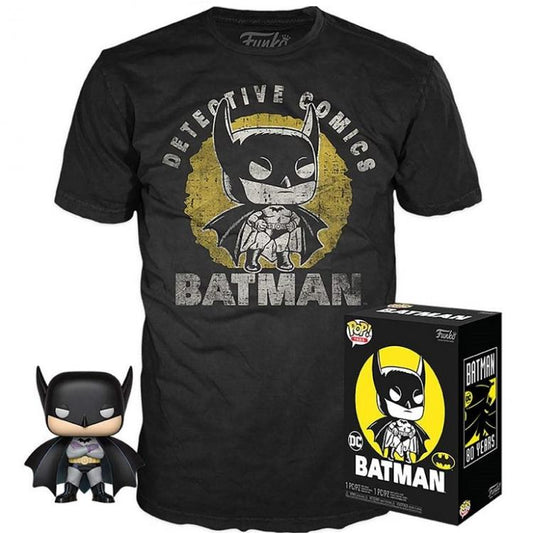 Set Dc Comics Funko Pop Personaggio Vinyl + T-Shirt-Batman Taglia M Statuetta