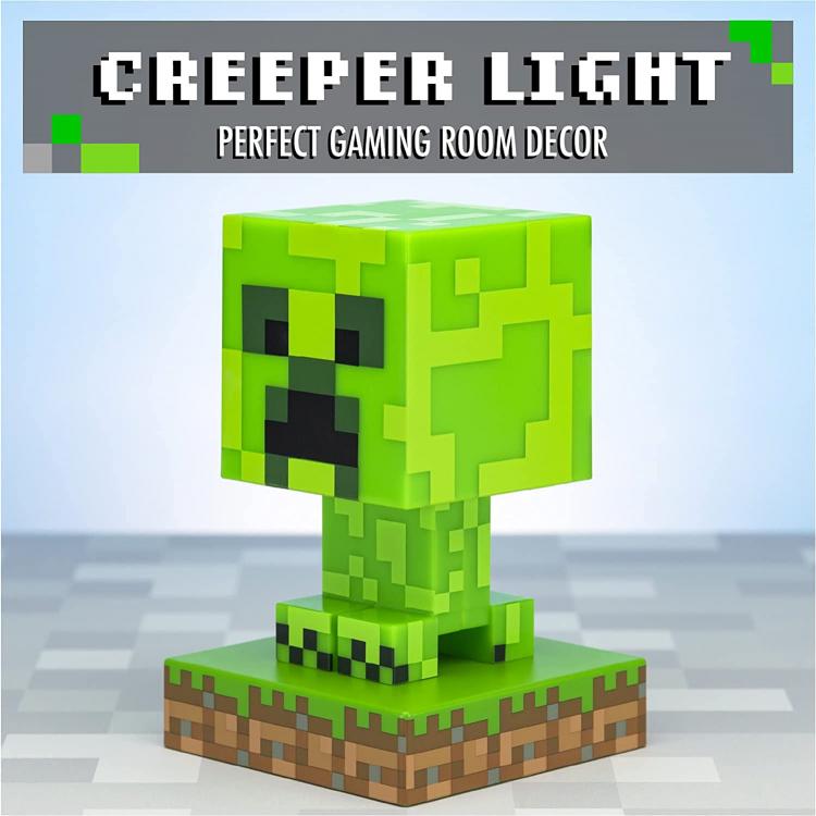 Paladone Lampada Led Da Tavolo 3D Minecraft 003 (Creeper Light) Luce Notturna