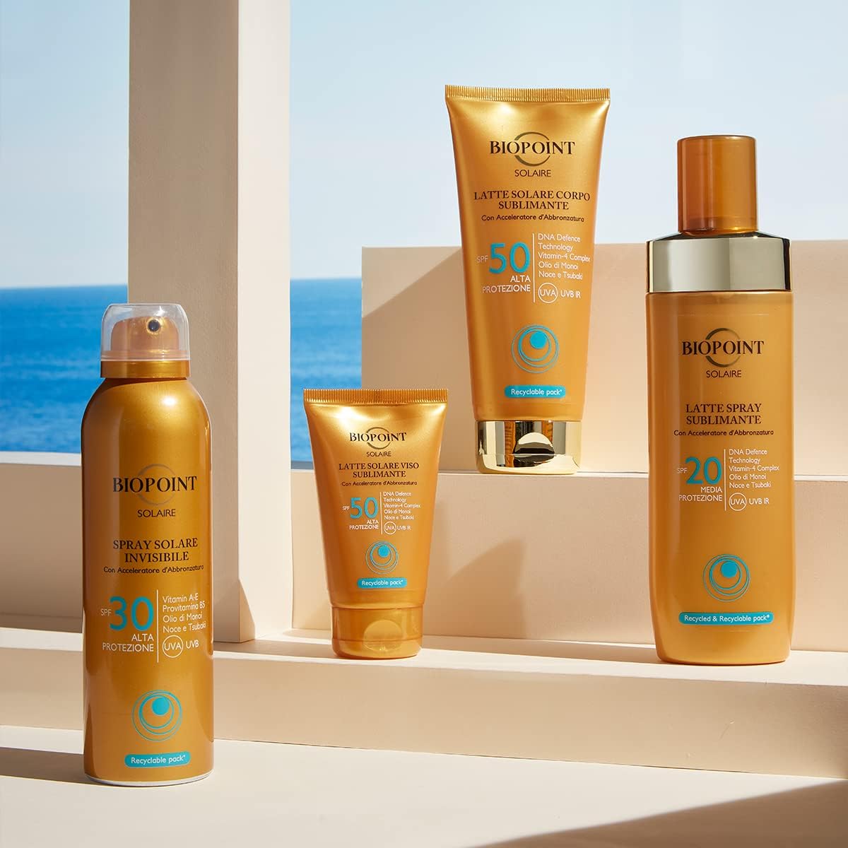 Biopoint Solaire - Latte Solare Viso SPF 50 - Acceleratore Abbronzatura 50 ml