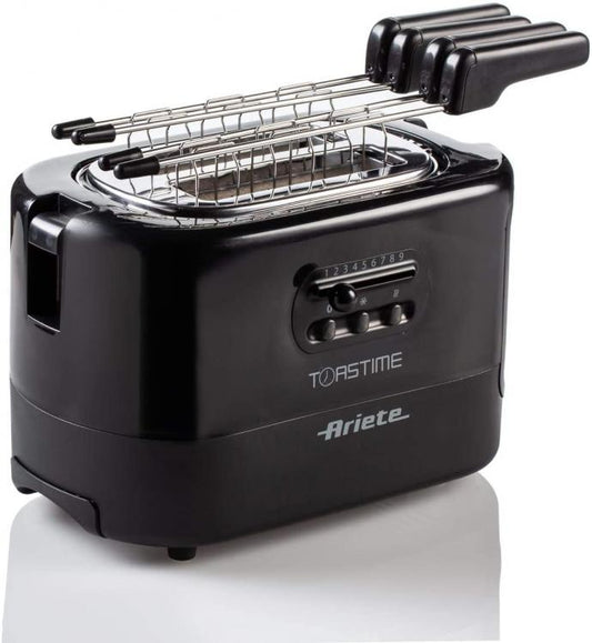 ARIETE TOSTAPANE ELETTRONICO FUNZIONE RISCALDA SCONGELA 700W NERO 0159 TOASTIME