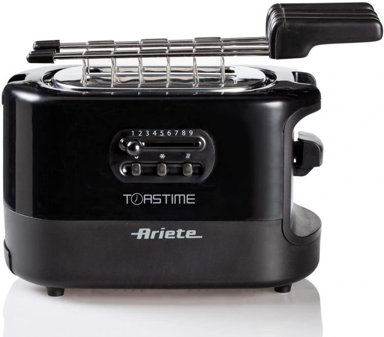 ARIETE TOSTAPANE ELETTRONICO FUNZIONE RISCALDA SCONGELA 700W NERO 0159 TOASTIME