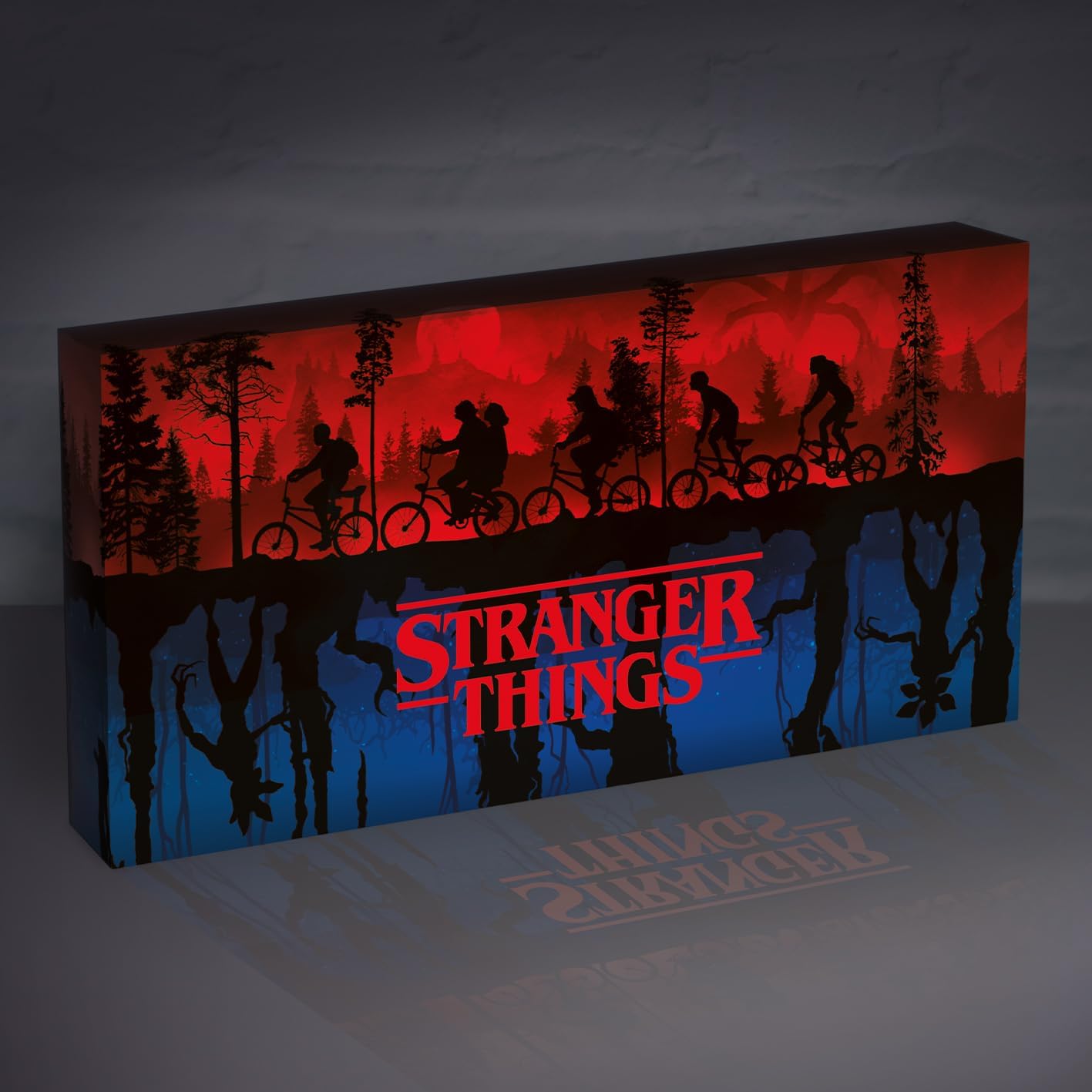 Pyramid - Tela Retroilluminata - Stranger Things - Lampada Light Up Canvas - LED Poster Incorniciato Luminosa 15x30 cm