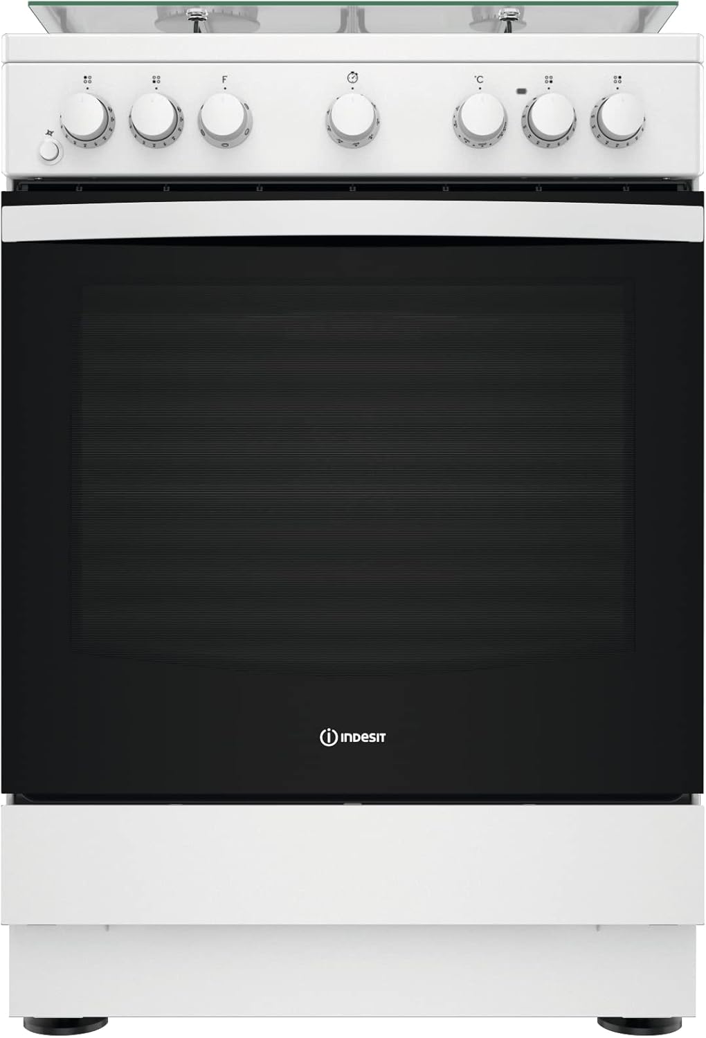Indesit Cucina Elettrica A Gas Bruc.Forno Elettrico 75Lt 60x60 Bianco