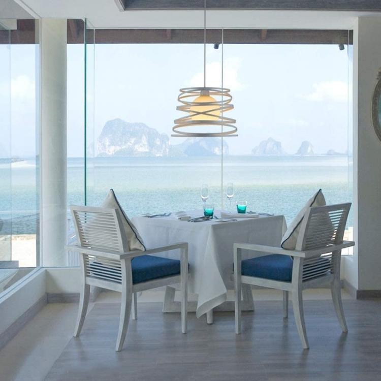 Lampadario Moderno Sospensione Fasce Intrecciate Ferro Attacco E27 120Cm |Bianco