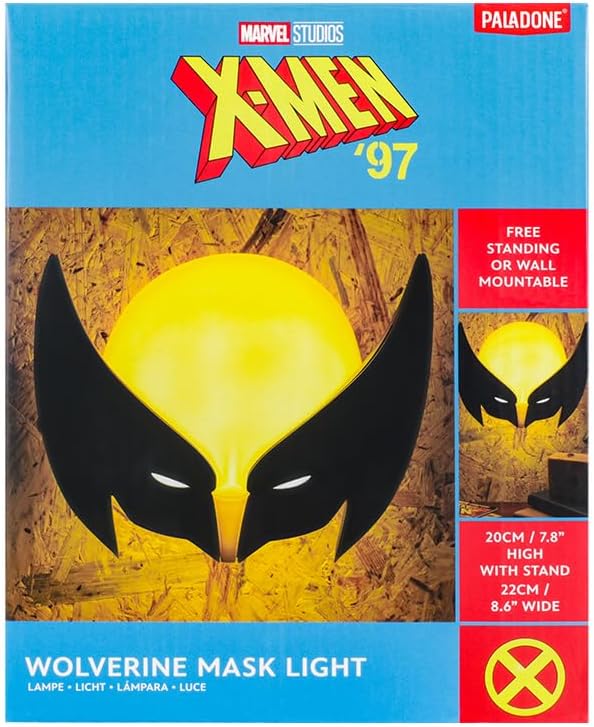 Paladone Wolverine Mask Light Lampada Da Tavolo / Parete Marvel X-Men Led Lamp