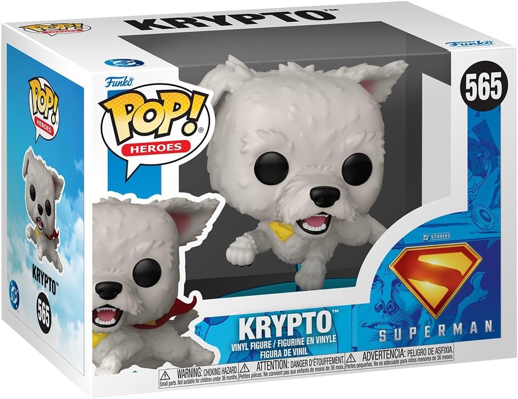 Funko Pop ! Heroes DC Superman 2025 - (565) Krypto Vinyl Figure Dog 9cm