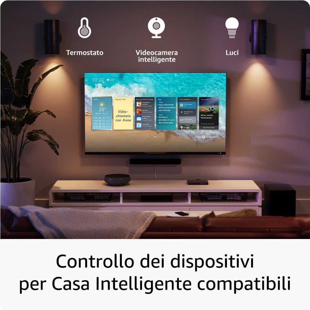 Amazon Fire Tv Stick 4k (Max) Telecomando Vocale Alexa Box Con Modalità Ambiente