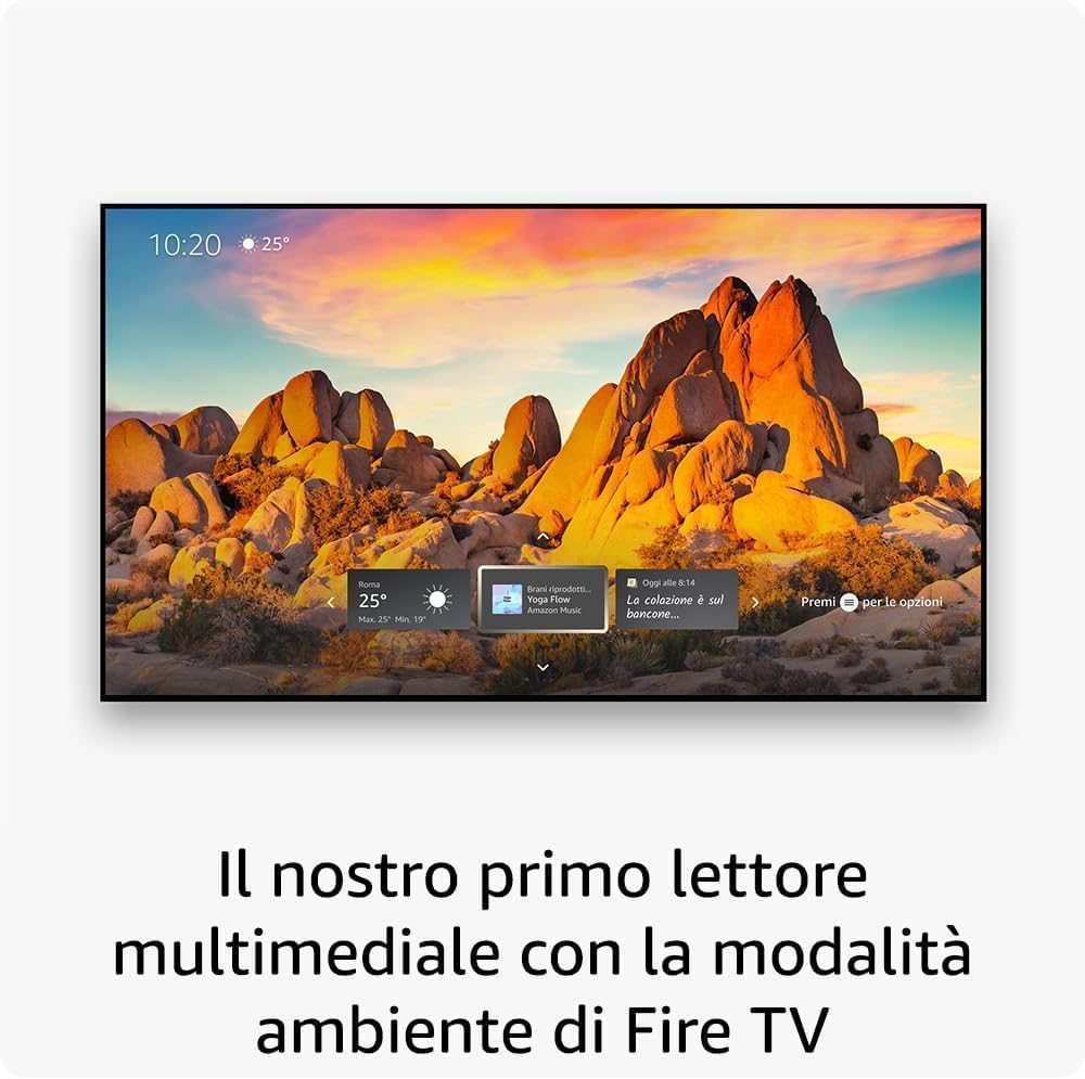 Amazon Fire Tv Stick 4k (Max) Telecomando Vocale Alexa Box Con Modalità Ambiente