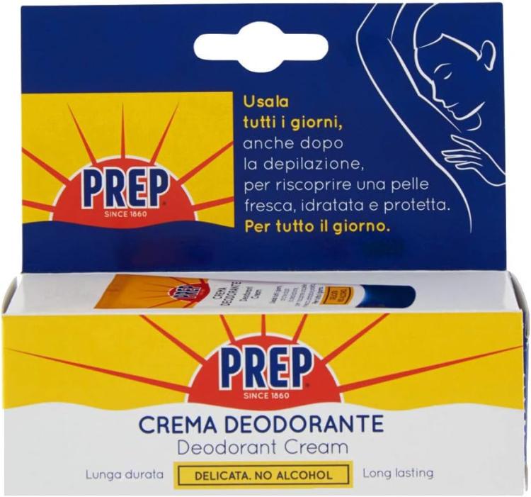 Prep - Crema Deodorante Antitraspirante Protezione 48H Per Pelli Sensibili 35Ml