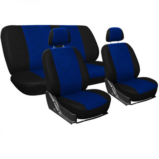 Topdrive | Kit Coprisedili Universali Per Auto Anteriore Posteriore Blu / Nero