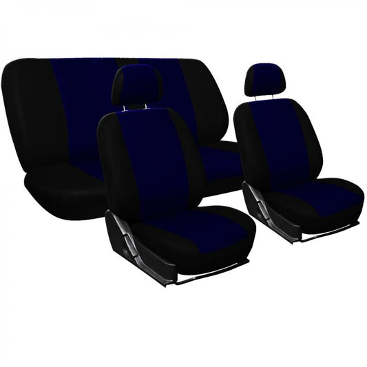 Topdrive | Kit Coprisedili Universali Auto Anteriore Posteriore Blu Scuro / Nero