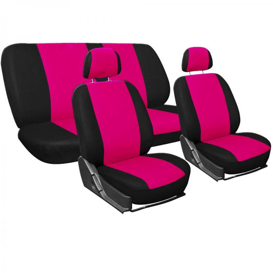 Topdrive | Kit Coprisedili Universali Per Auto Anteriore Posteriore Rosa / Nero