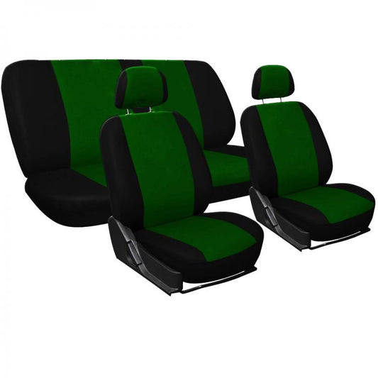 Topdrive | Kit Coprisedili Universali Per Auto Anteriore Posteriore Verde / Nero