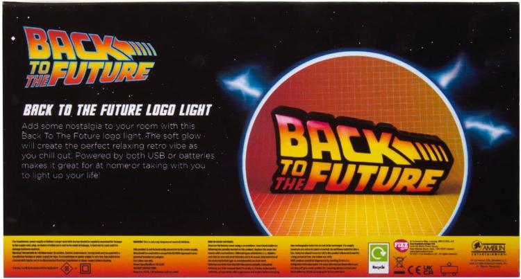 Fizz Lampada Back To The Future Logo Light Lampada Da Tavolo Ritorno Al Futuro