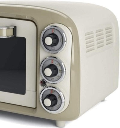 ARIETE FORNO ELETTRICO 0979 VINTAGE 18 LT 1380W ACCIAIO TIMER COMPATTO BEIGE