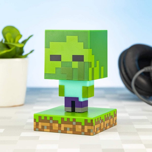 Paladone Minecraft Zombie Light Icons Bdp Lampada Notte 3D Gioco Led Pp6592Mcf
