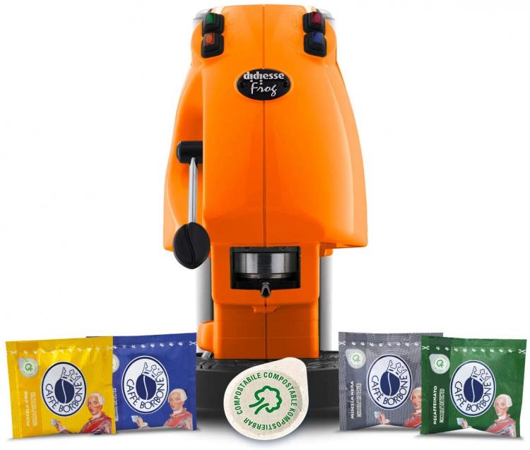 DIDIESSE FROG REVOLUTION BASE ARANCIO MACCHINA DA CAFFÈ CIALDE 44MM ESPRESSO