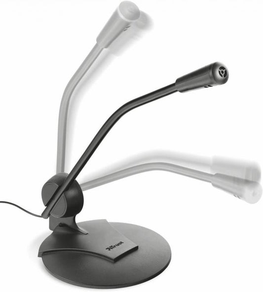 Microfono Trust Primo Desk Pc Laptop Microfono Regolabile Cablato Jack 3,5Mm