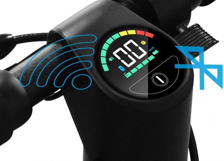 The One Spillo Xl 350W Monopattino 8,5" Led Scooter Elettrico Pieghevole Silver