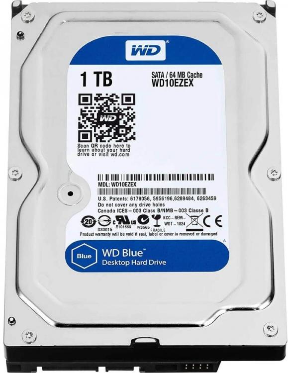 Western Digital Blue Wd10Ezex Hdd Interno 1 Tb 3.5" Hard Disk Desktop Computer