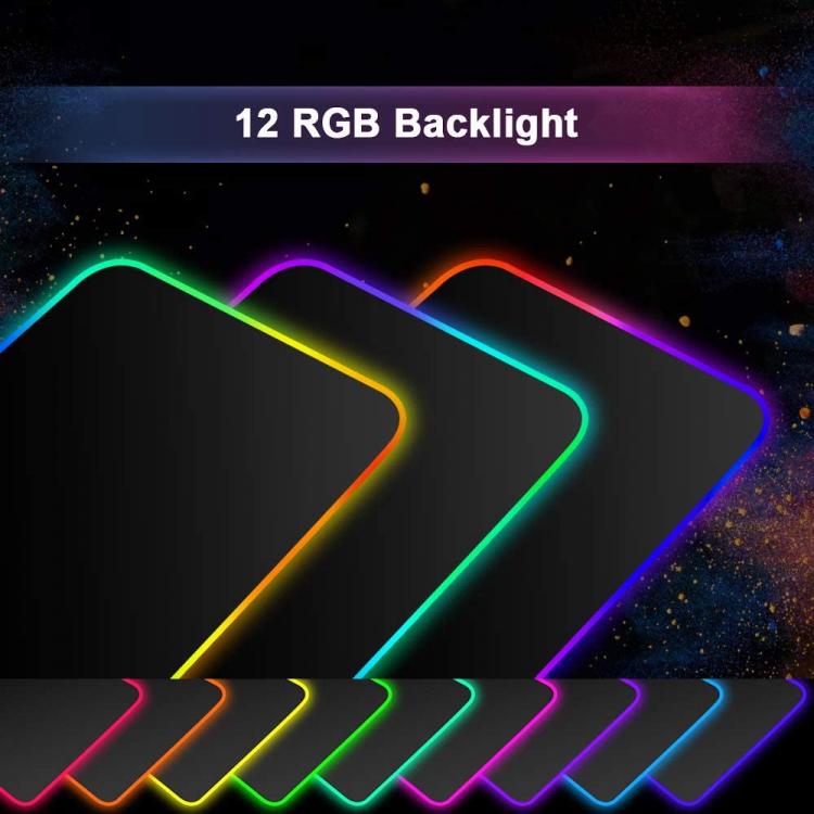 Tappetino Gaming Mouse Xxl Led Rgb Mousepad 80Cm Cambio Colore Pc Tappeto Grande