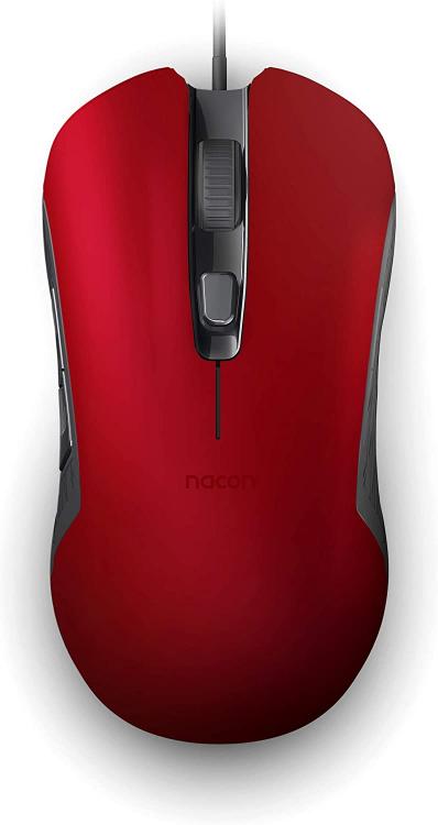 Nacon Gaming Mouse Ottico Wired Gm-110 Rosso 6 Pulsanti Windows Pc Console Gioco