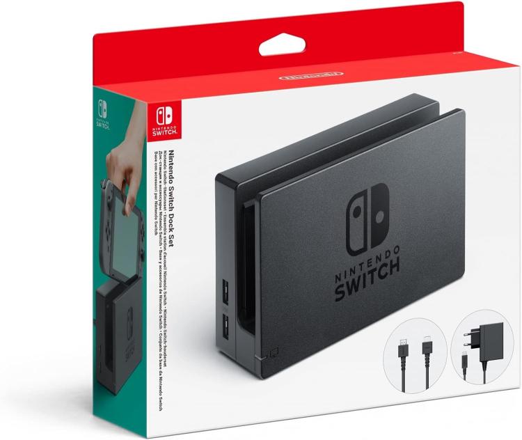 Nintendo Switch Dock Set - Base + Adattatore + Alimentatore + Cavo Hdmi Per Tv
