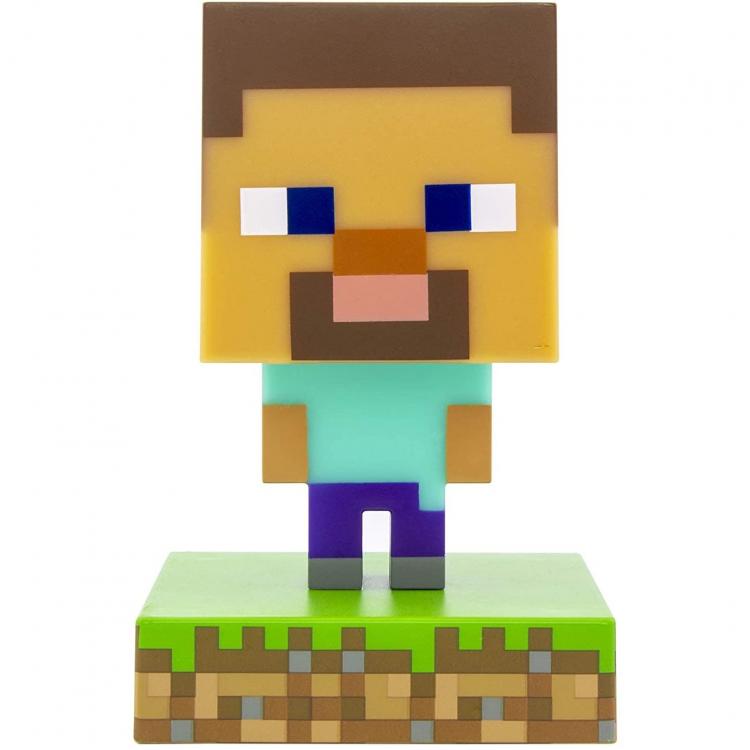 Paladone Minecraft Steve Light Icons Bdp Lampada Da Notte 3D Gioco Led Pp6594Mcf