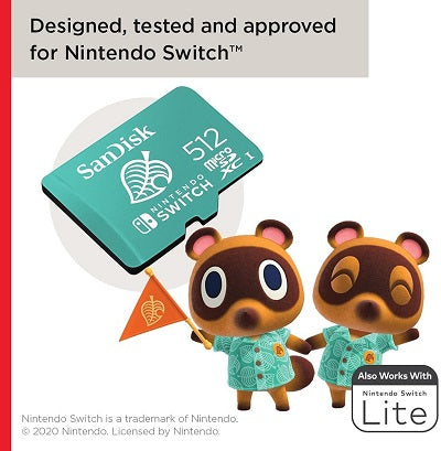 Nintendo Switch Sandisk Microsdxc 512Gb Memoria Microsd Nintendo Animal Crossing
