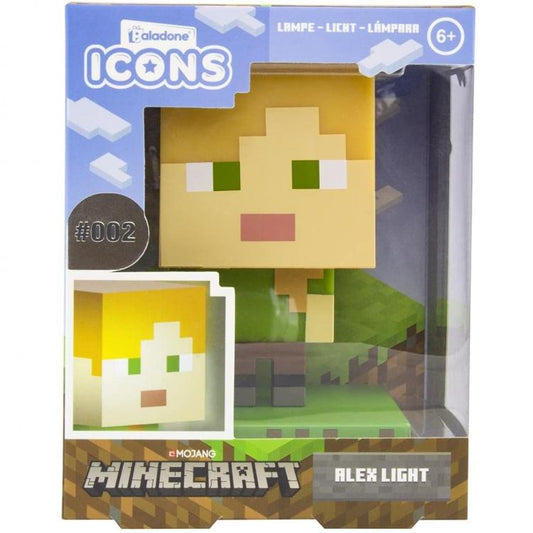 Paladone Minecraft Alex Light Icons Bdp Lampada Da Notte 3D Gioco Led Pp6591Mcf