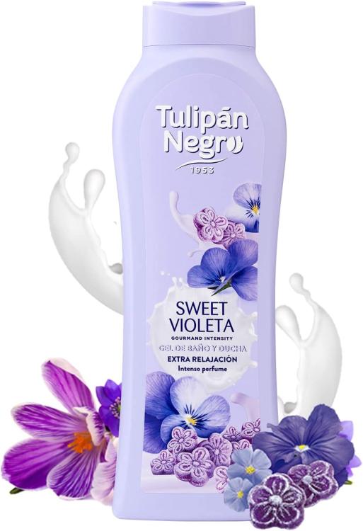 Tulipan Negro Shower Gel Bagno Crema Doccia (Sweet Violeta) Bagnoschiuma 650Ml