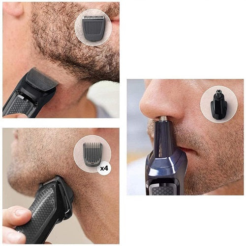 Philips Multigroom Rasoio Tagliacapelli Barba Ricaricabile + Regola Peli 6 In 1