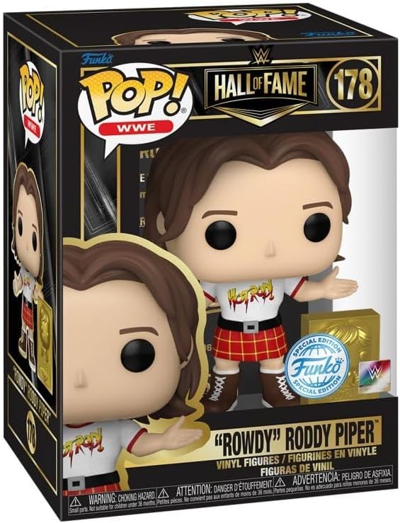 Funko Pop ! Wwe -Hall Of Fame (178) "Rowdy" Roddy Piper Vinyl Figure 9Cm