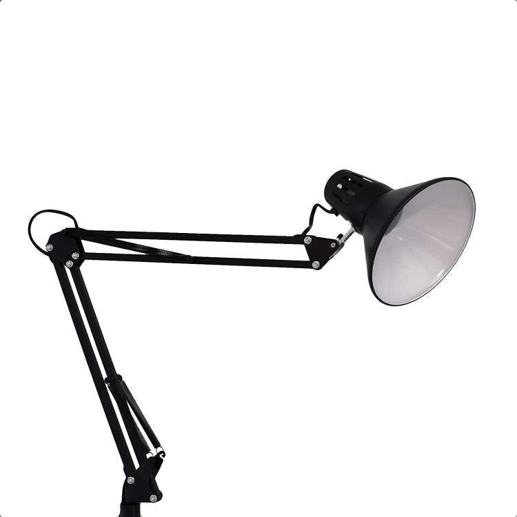 Lampada A Piantana Da Terra Braccio Orientabile Luce Lettura Metallo Grigio|D15A