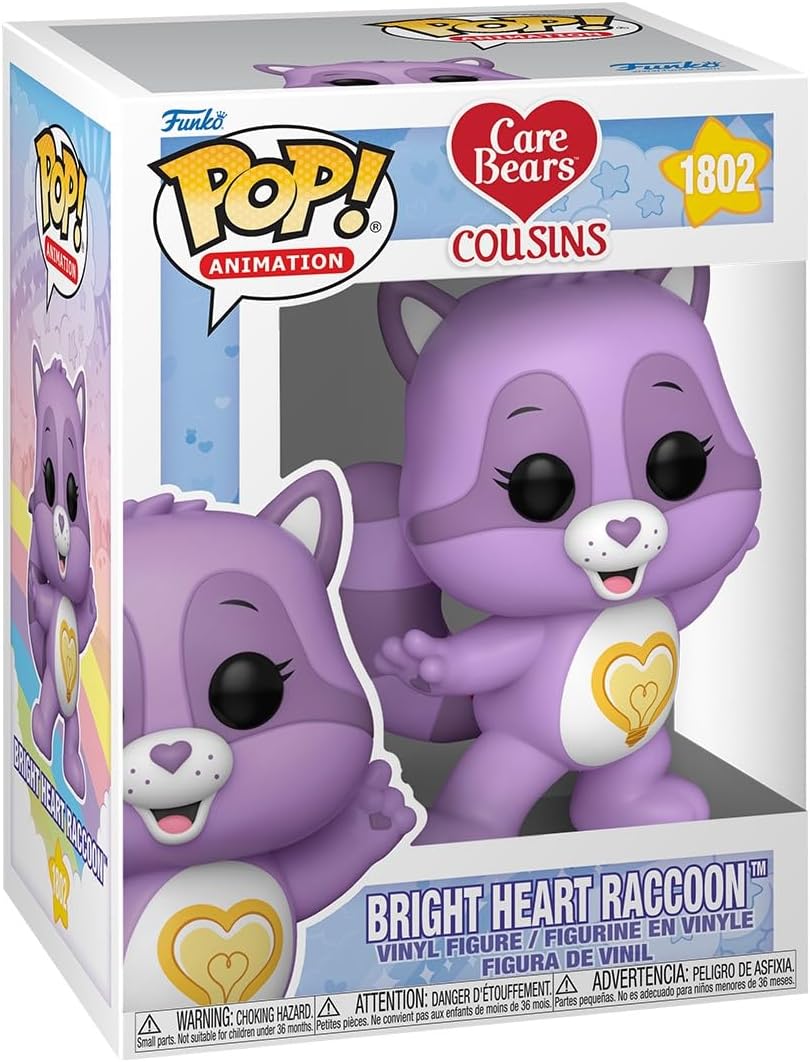 Funko Pop ! Animation - Care Bears (1802) Bright Heart Raccoon Vinyl Figure 9cm