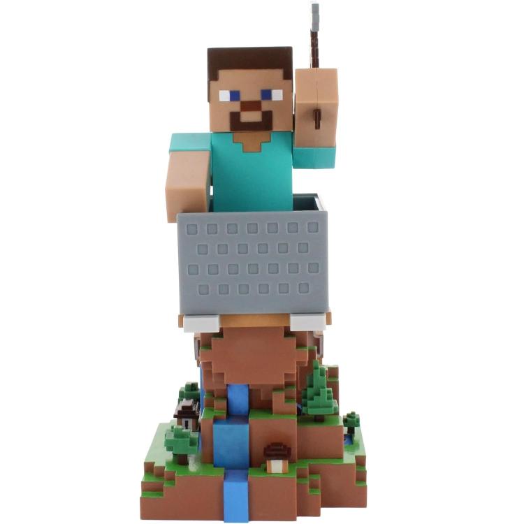 Cable Guys - (Steve) Minecraft Statuetta Base Ricarica Smartphone Controller