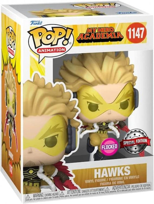 Funko Pop ! Animation My Hero Academia - (1147) Hawks Exclusive Flocked Figure