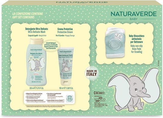 Naturaverde Disney Baby Cofanetto Con Detergente 200Ml Crema 100Ml E Ginocchiera