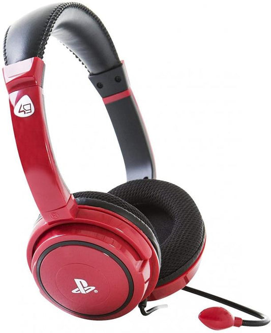 CUFFIE SONY 4GAMERS PS4 PRO4 10 STEREO GAMING HEADSET PLAY STATION 4 ROSSO