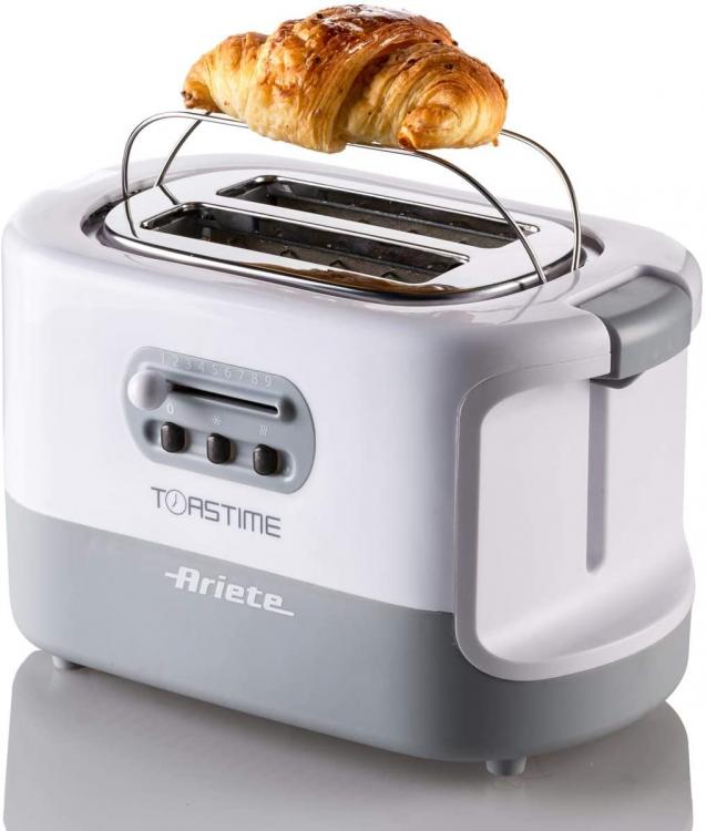 ARIETE TOSTAPANE ELETTRONICO FUNZIONE RISCALDA SCONGELA 700W BIANCO 159 TOASTIME