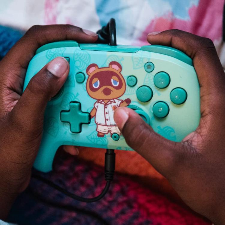 Pdp Nintendo Switch Controller Faceoff Deluxe + Audio Cablato | Animal Crossing