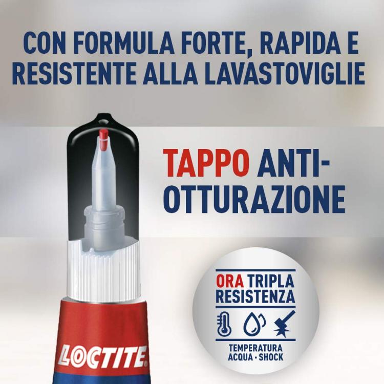 24pz LOCTITE SUPER ATTAK ORIGINAL 3gr ESPOSITORE COLLA VERSATILE MULTIUSO ATTACK
