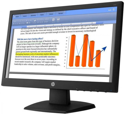 Hp Monitor 19" V194 Led 5Ms Vga5Yr89At Schermo Led Pc Tv 47 Cm Nuovo Nero Vga